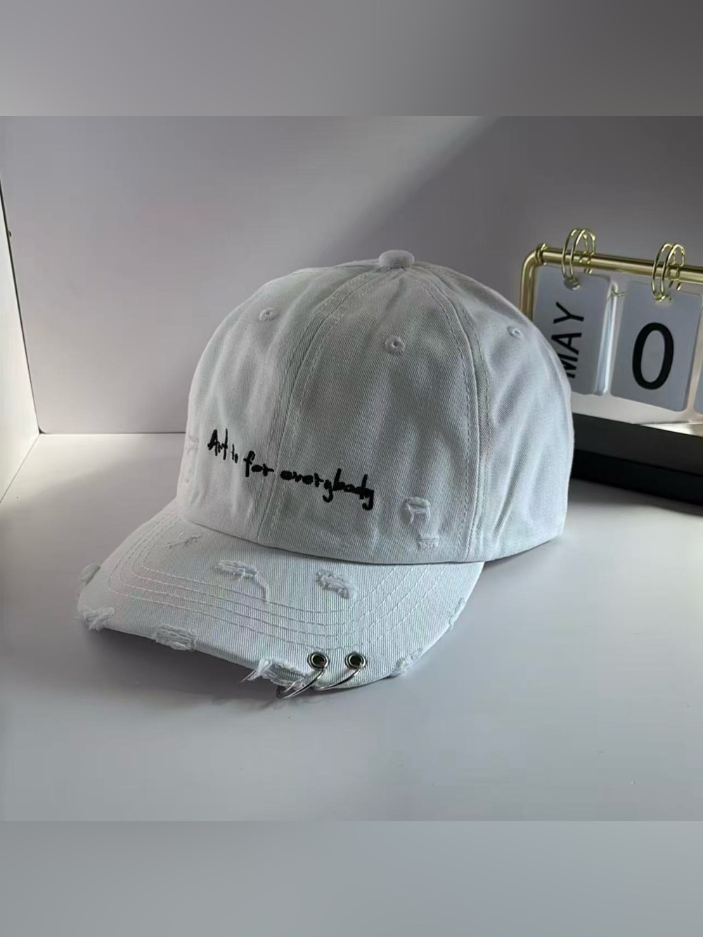 Distressed Baseball Cap for Men Women,Streetwear Punk Hip Hop Unisex Hat